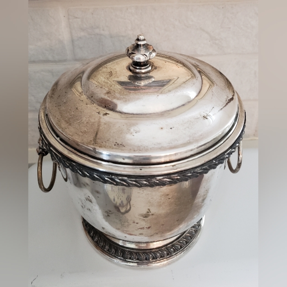 English Regency Silverplated Ice Bucket, Vintage - Picture 3 of 10